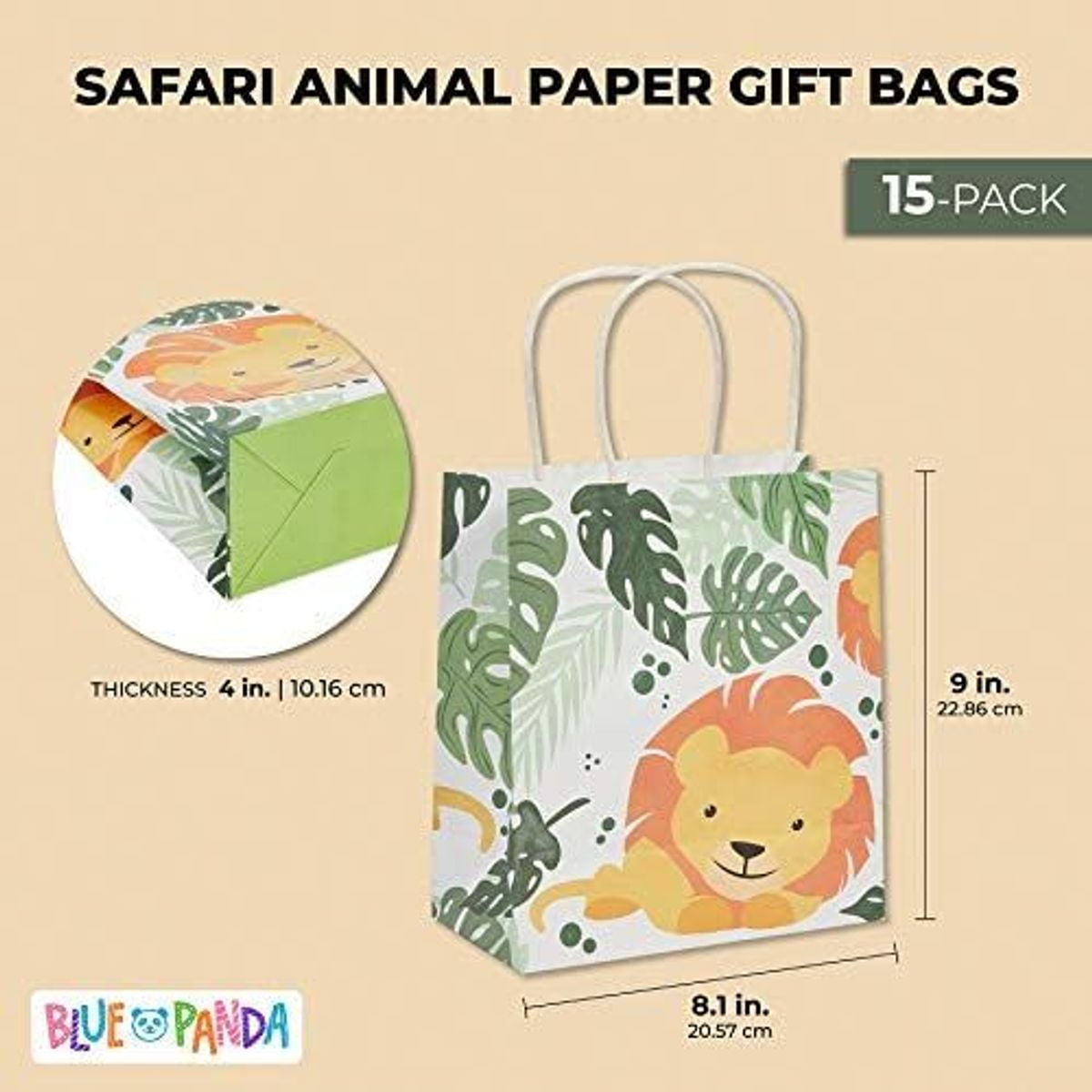 Gift Bag Lion-Kids Birthday Bag for filling Mitgebsel