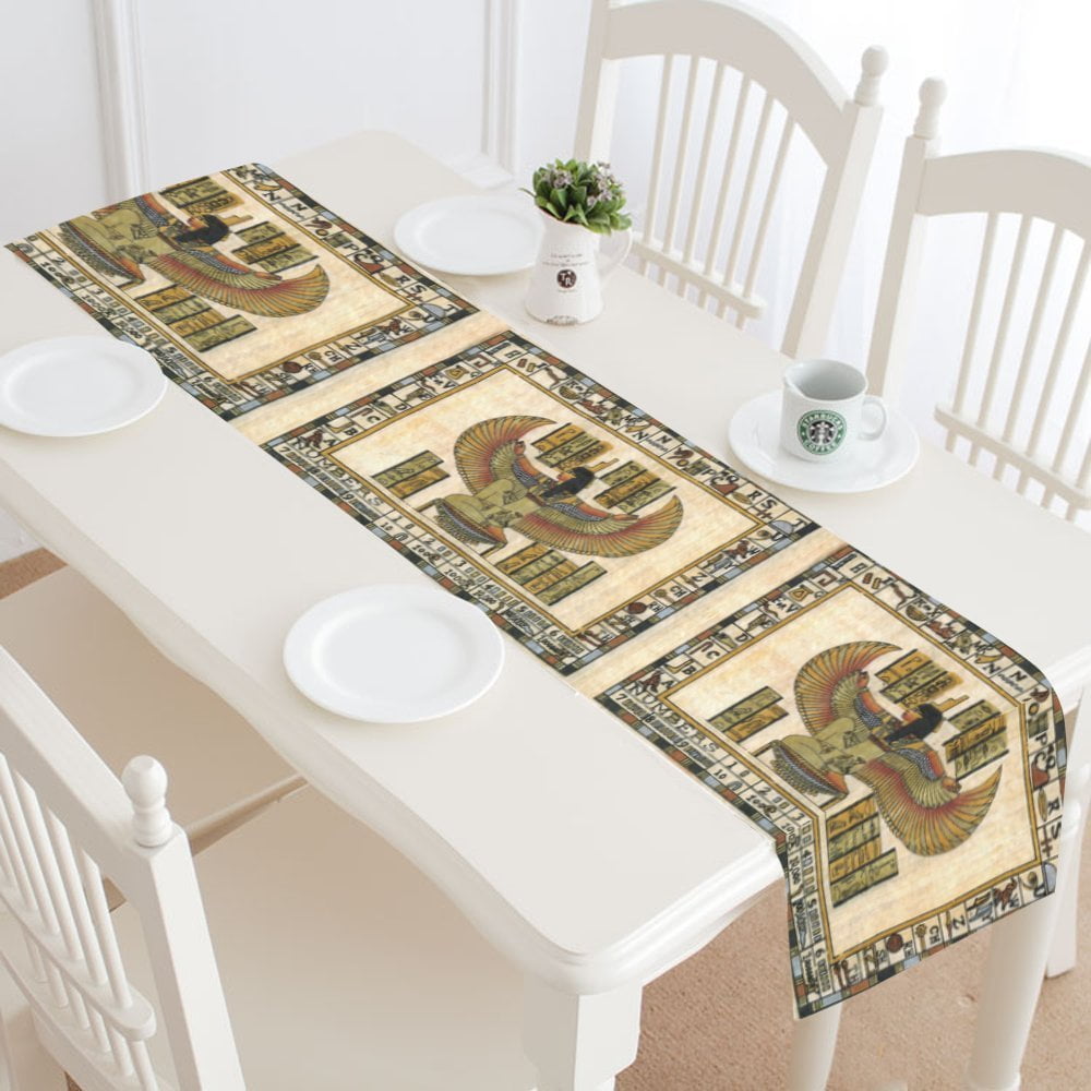 MYPOP Ancient Egyptian Parchment Table Runner Placemat 16x72 inches