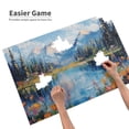 thumbnail image 4 of 1000 PCS 1000 Piece Watercolor Jigsaw Puzzles Spring Forests Lakes,Every Piece Is Unique,Relieve Stress And Enjoy The Fun Of Solving Puzzles,Charm Wooden Puzzle For Adults, 4 of 6