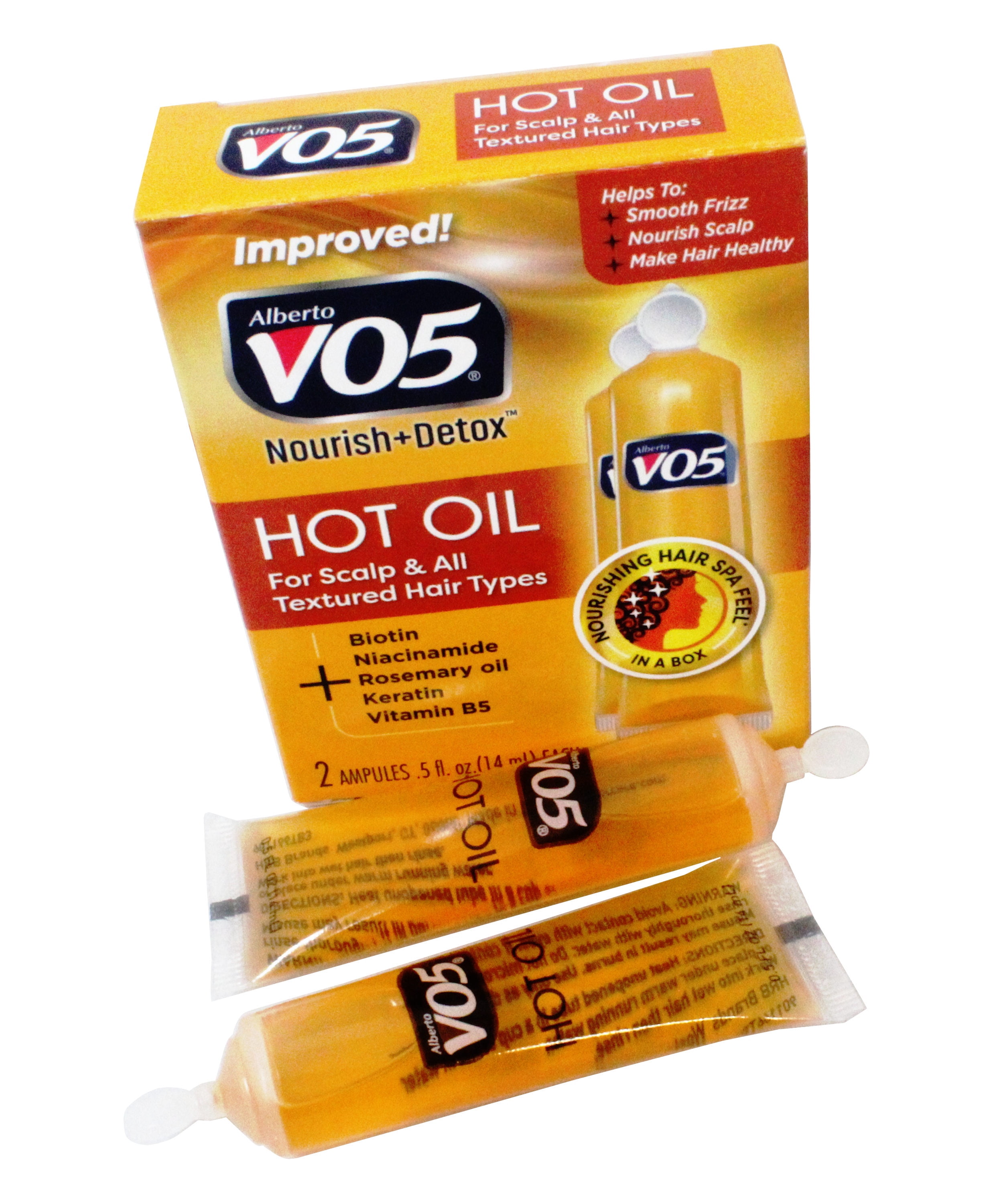 Alberto VO5 Moisturizing Hot Oil Treatment, 0.5 Ounce, 2-Count Tubes (6 Pack)