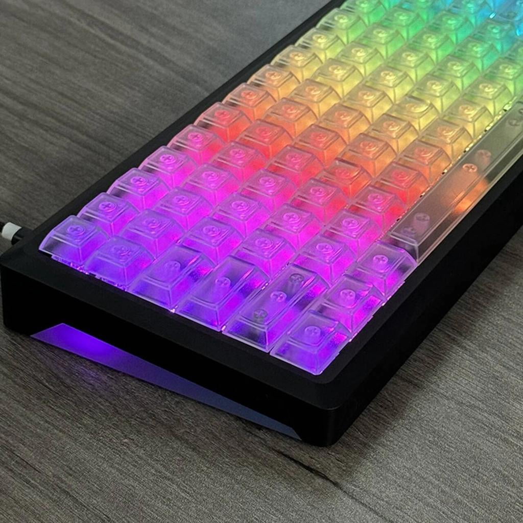 Keycaps DSA height Highly Frosted Translucent Keycap Set For 122Keys Game Mechanical Keyboard Switches Keycaps
