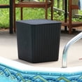 thumbnail image 3 of Sunnydaze Outdoor Side Table with Storage - Rattan Design - 11.5 Gal. - Phantom Gray, 3 of 11