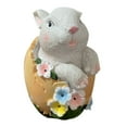 thumbnail image 2 of Wmhnj Estatua de conejo de Pascua de resina para jardn, ideal para decorar plantas de exterior y como adorno de mesa o estante., 2 of 9