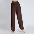 thumbnail image 5 of felwors Womens Modal Cotton Soft Yoga Sports Dance Harem Pants Coffee, XXXL, 5 of 8