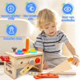 thumbnail image 2 of Juego de herramientas Mgtfbg Kids de madera, 29 piezas con caja para niños de 2 a 6 años, 2 of 6