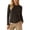 Brown, variant on LEAVINGSUO Women's Tops Tees Blouses Solid Color Crew Neck Long Sleeve Regular T-Shirt Casual Classic Top Black S