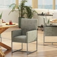 thumbnail image 2 of Manhattan Comfort Element 18.9" Velvet Dining Armchair in Steel Gray (Set of 2), 2 of 9