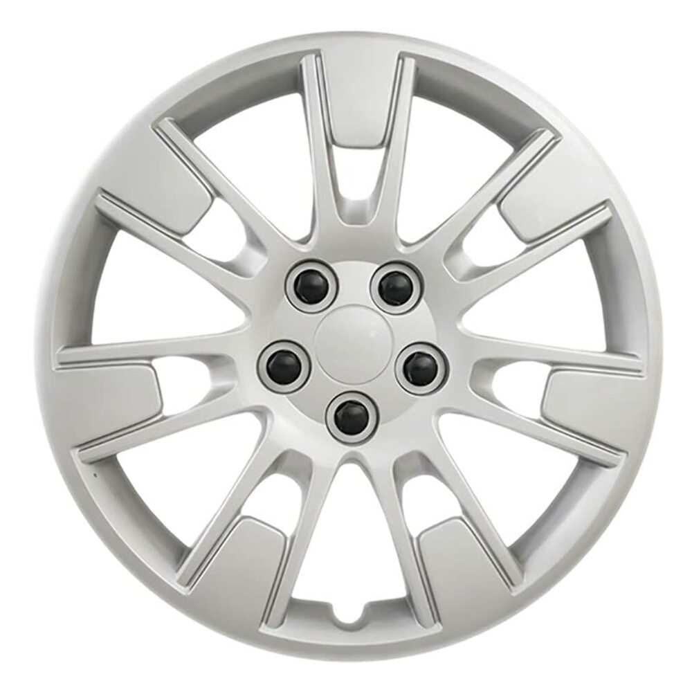 Fuel Rider Set of 4 16 inch Silver Snap-On Hubcaps Compatible With 2016 Toyota Corolla Special Edition 2014 Le Eco Plus 14-16 L, LE, LE Eco and S