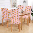 thumbnail image 2 of Yayeee 4 Pack Dining Chair Covers Stretch Parson Chairs Slipcovers Seat Protector, Cartoon Oranges, 2 of 6