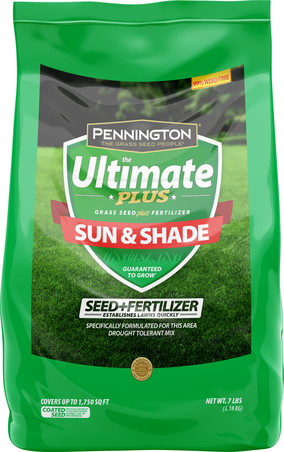 Pennington Ultimate Seed Grows Anywhere ! Sun Or Shade 3LBS 750 SQ FT 