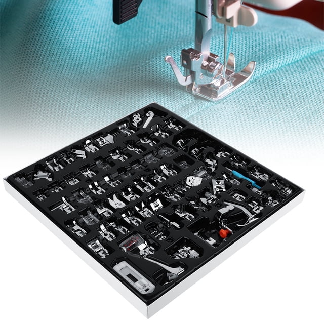 Kit de prensatelas para máquina de coser, 72 piezas, juego de prensatelas para máquina de coser doméstica, accesorios para máquinas de coser, apariencia llamativa Jadeshay A