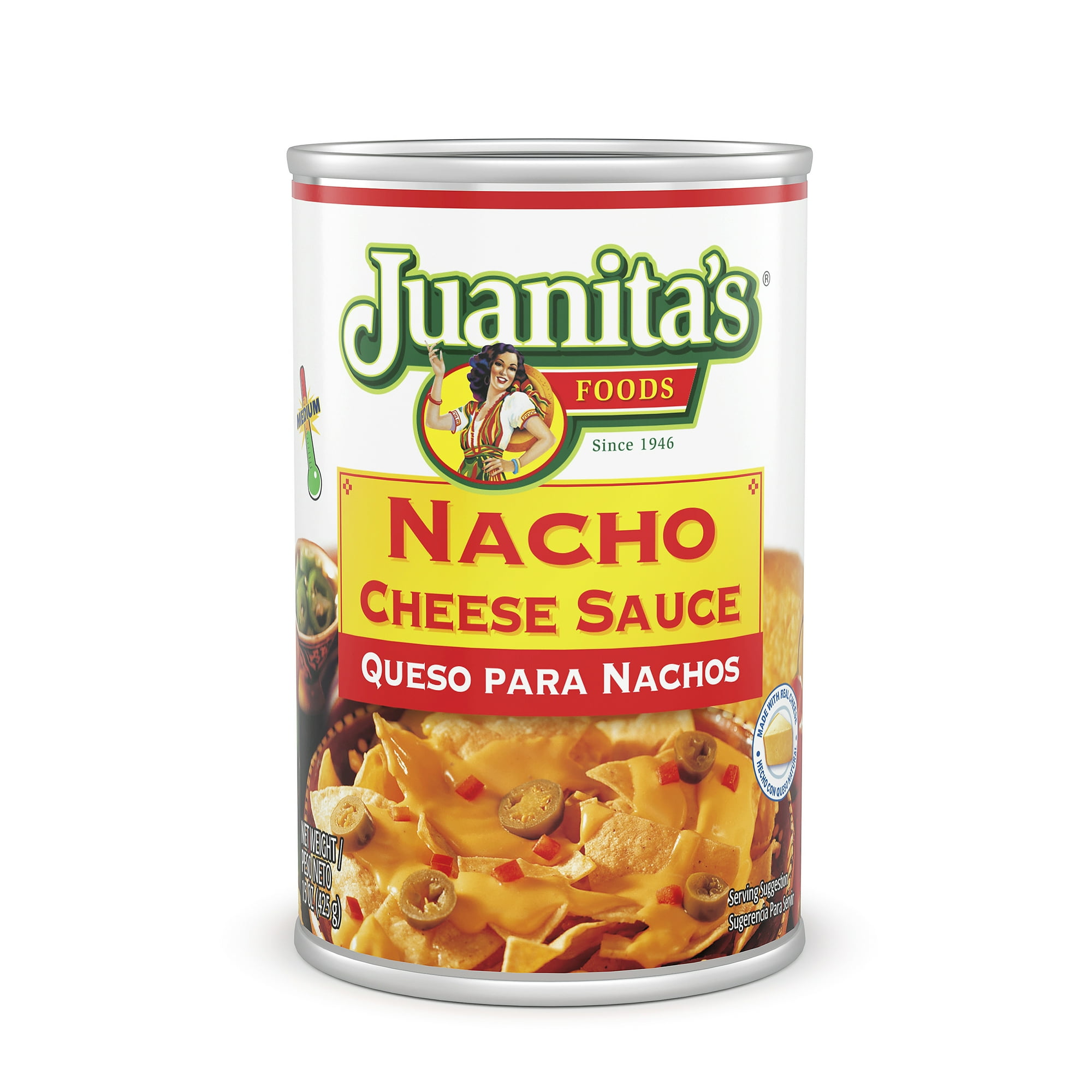 Juanita's Foods Nacho Cheese Sauce, Canned Nacho Cheese, 15 oz