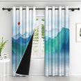 thumbnail image 2 of LFEEY Landscape Painting Blackout Curtains, Bedroom/Living Room Window Decorative Shades Drapes, 42x63 inches, Set of 2, 2 of 6
