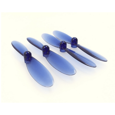 HobbyFlip Transparent Clear Blue Propeller Blades Props Rotor Set 55mm Factory Compatible with Traxxas QR-1