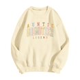 thumbnail image 4 of Tiweut Womens Sweatshirts Auntie Godmother Legend Sweatshirt, Godmama Sweater Women Crewneck Pullover Tops Funny Aunt Shirt Gifts for Godparent,Beige,L, 4 of 5