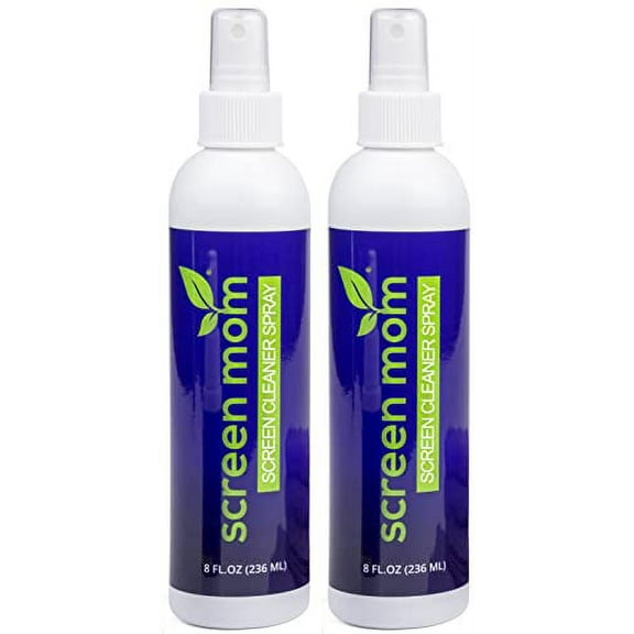 Screen Mom Screen Cleaner Kit 8oz (2-Pack) for LED & LCD TV, Computer Monitor, Electronics, Phone, Laptop Cleaning,