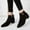Black, variant on Jsaierl Ankle Boots for Women Chunky Block Heel Side Zipper Pointd Toe Suede Fall Winter Bootie Shoes