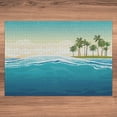 thumbnail image 6 of Ambesonne Tropical Jigsaw Puzzle Durable Cardboard, Ocean Holiday Landscape, 1000 pcs, Petrol Blue Mint Green, 6 of 6
