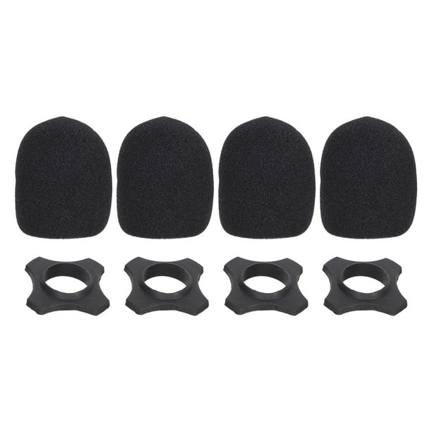 4sets Fundas de Esponja de Micrófono Bbanquetan Con Soporte de Goma Antideslizante