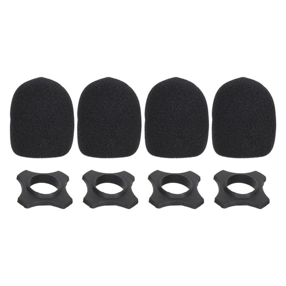 4sets Prácticos fundas de esponja de micrófono con soporte de goma antideslizante