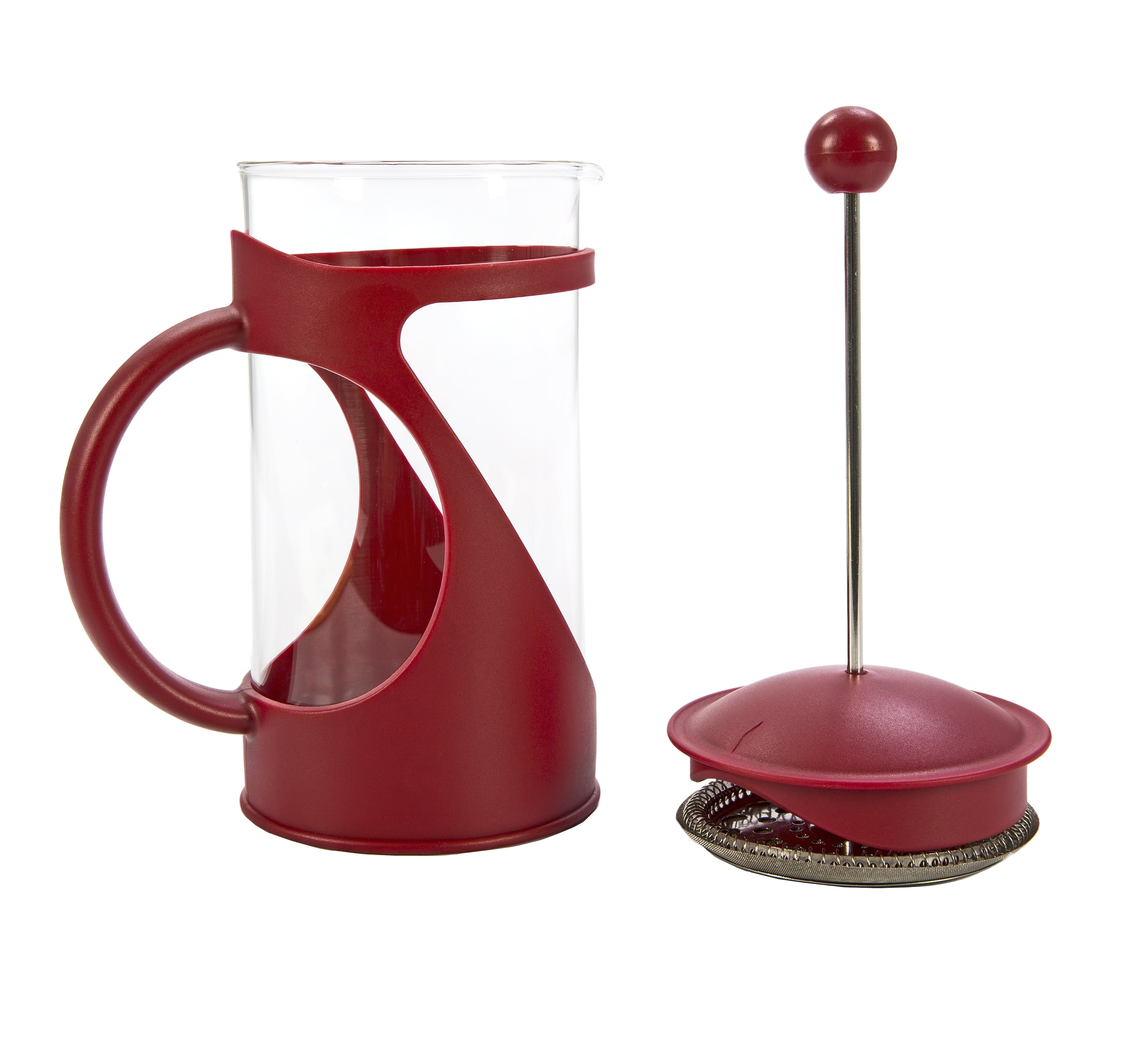 BonJour Ceramic French Press, 8-Cup, Red Stripes 