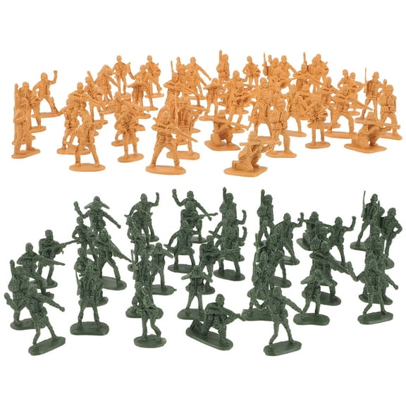 OFFIGAM 100Pcs Mini Soldier Figures Realistic Scenery Filling Educational Toy 4.7In For Creation