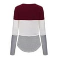 thumbnail image 4 of WISEFIN Women's Casual Long Sleeve Contrast Color Casual Pregnant Nursing Maternity T-Shirts, 4 of 4