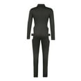 thumbnail image 6 of Douhoow Women Bodycon Buckle Cut Out Romper Long Sleeve Hollow Out Clubwear Bodysuit Jumpsuit, 6 of 9