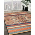 thumbnail image 3 of Ahgly Company Machine Washable Indoor Round Abstract Camel Brown Area Rugs, 8' Round, 3 of 7
