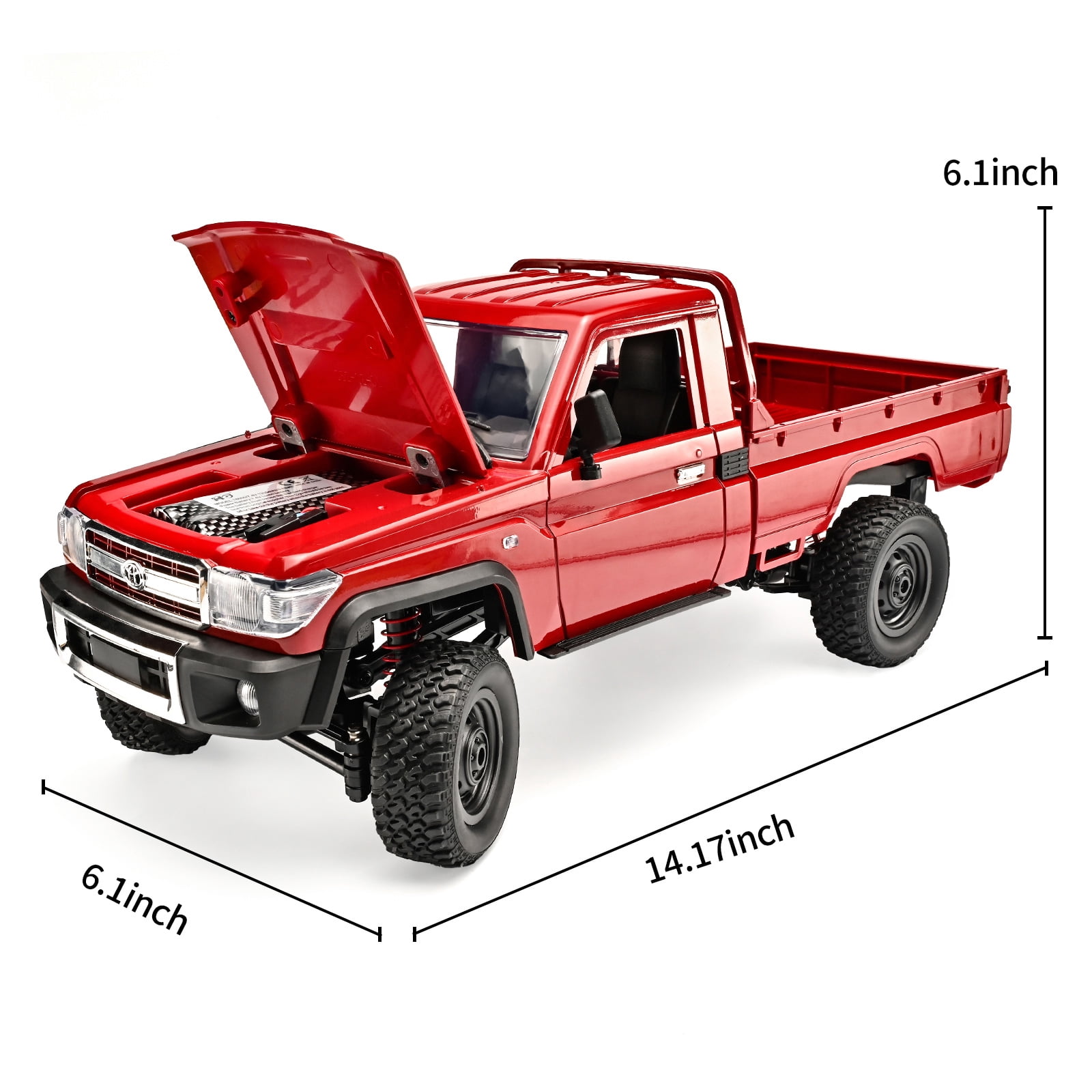 Anmyjuly MN-82 1/12 Toyota Pickup RC Rock Crawler | 2.4GHz 4WD, 2-Speed, 1200mAh | All-Terrain Off-Road Truck for Adults