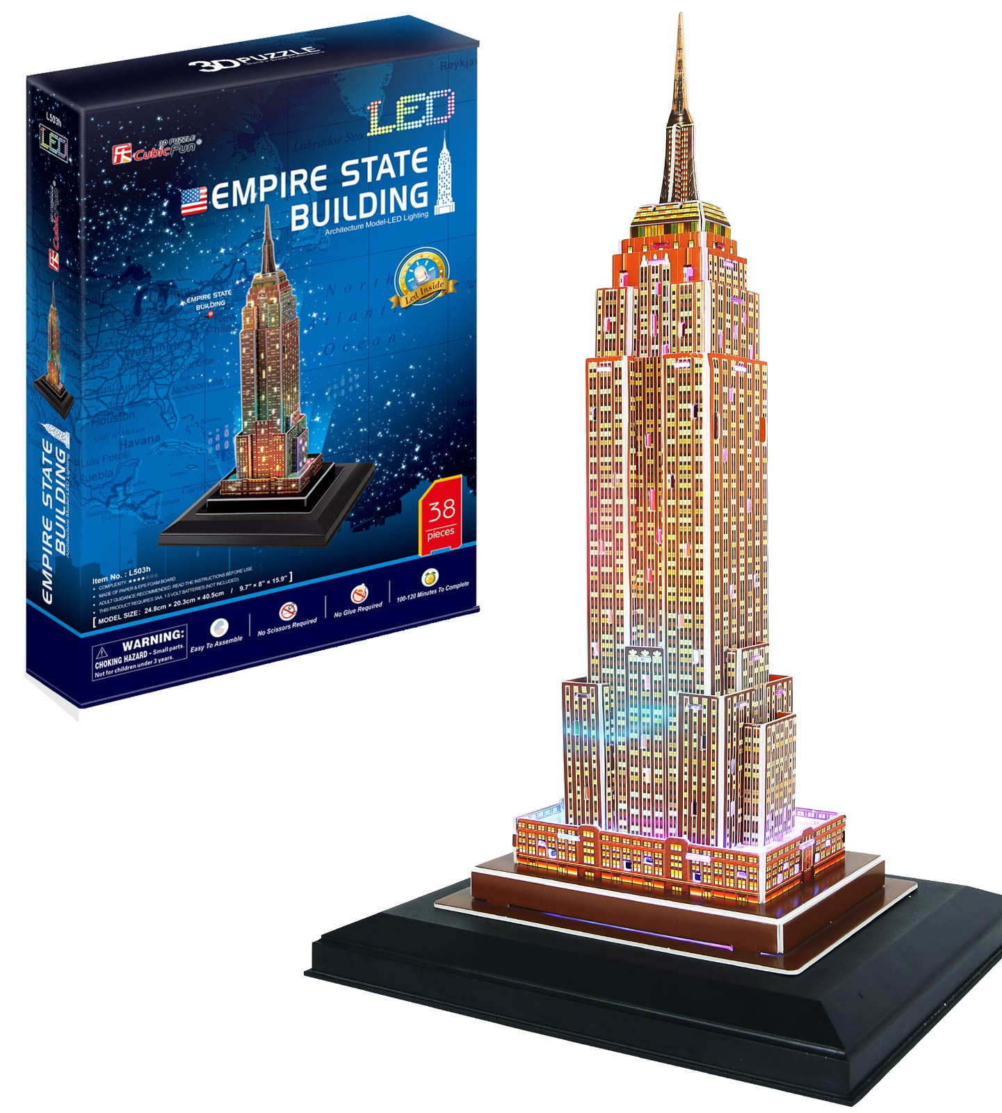 3D Empire State Night Puzzle – FAO Schwarz