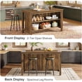 thumbnail image 5 of Tribesigns Kitchen Island with Seating and Storage, 59-Inch Large Farmhouse Stationary Island Table for Kitchen, 3-Tier Counter Height Coffee Bar Tables for Dining Room, Rustic Brown, 5 of 5