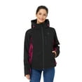 thumbnail image 5 of ORORO Women’s Heated Jacket with Battery, Heating Jacket with Removable Hood for Winter Outdoors (Black/Purple,2XL), 5 of 9