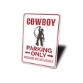 thumbnail image 4 of Cowboy Parking Only Novelty Decor, Metal Wall Sign - 10x14 Inches, 4 of 4