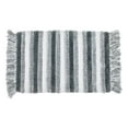 thumbnail image 1 of Microfibre Striped Bath Mat With Fringe Gray 20X32, 1 of 4