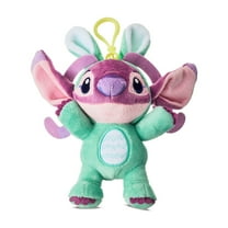 Disney Stitch Easter 5.5-inch Clip-On Angel as Bunny Plush Doll, Kids Ages 2 and up