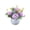Purple, variant on Artificial Silk Potted Flowers for Home Decor, Flexible Stems and Weighted Base, Realistic Polyester Bouquet for Table Centerpiece and Shelf Display