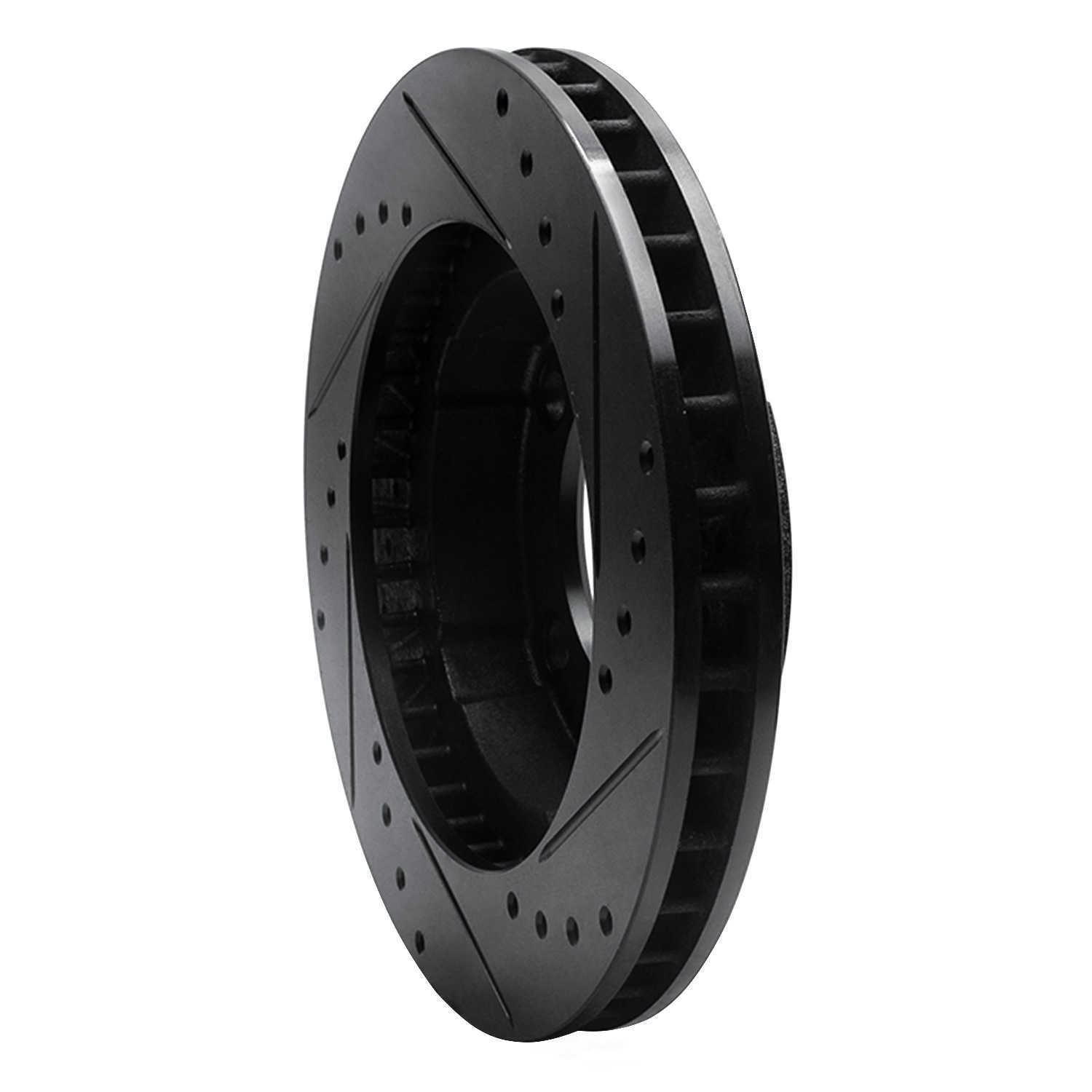 Dynamic Friction Company 633-40057L DFC Brake Rotor - Drilled And Slotted - Black