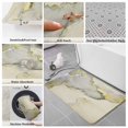 thumbnail image 6 of Marble Yellow Bath Mat 3 Piece Bathroom Rug Set, Modern Abstract Ink Painting Luxury Non Slip Bath Rug Contour Mat and Toilet Lid Cover, Absorbent Shower Mats Soft Bath Rugs and Mats Sets, 6 of 8