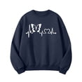 thumbnail image 4 of LJEFF Girl's Valentine's day Sweatshirt, Crew Neck Casual Heart Print Regular Fit Tee for Kids Navy Size 3-4 T, 4 of 6