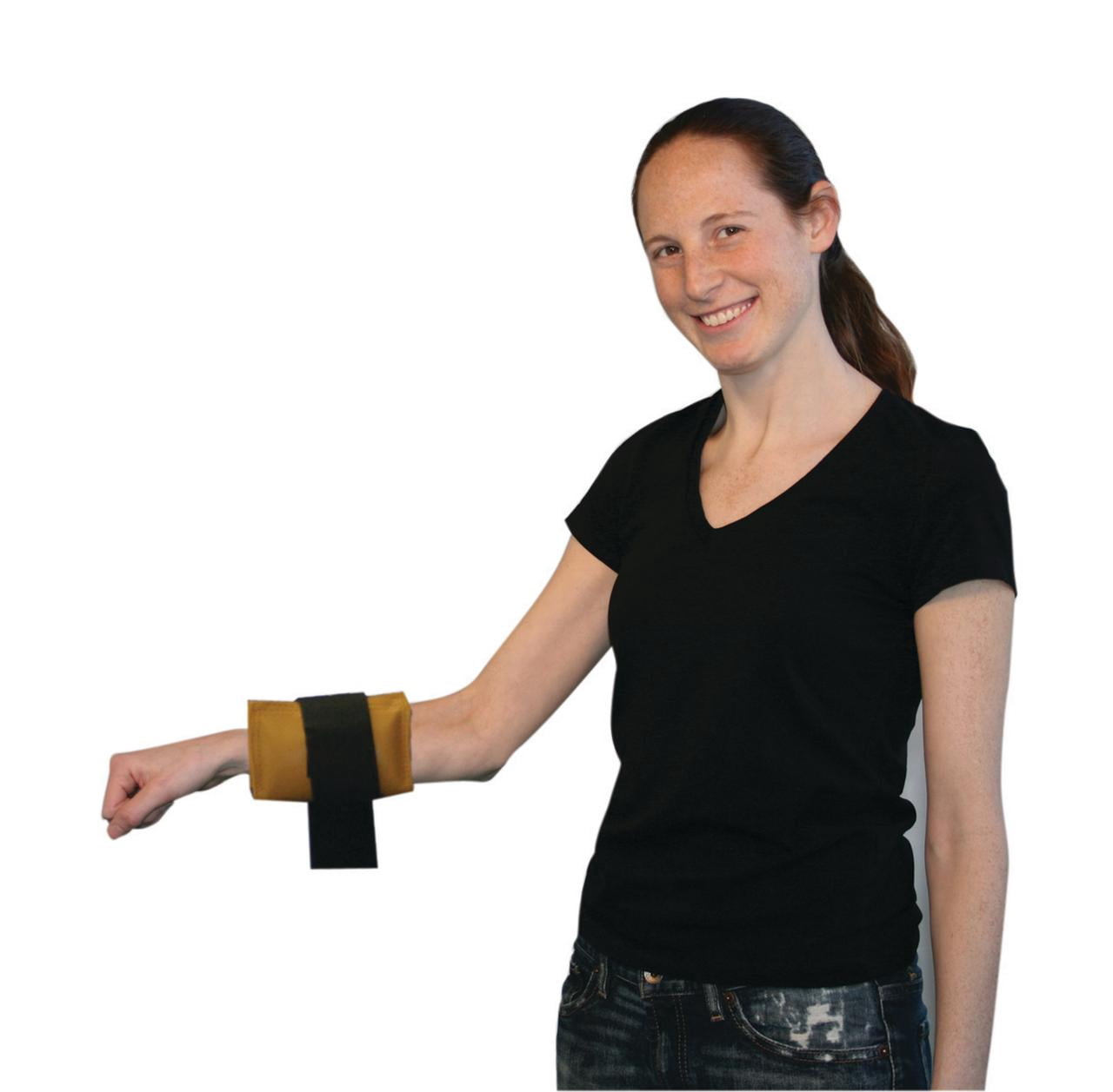 The Cuff Original Adjustable Ankle and Wrist Weight for Yoga, Dance, Running, Cardio, Aerobics, Toning, and Physical Therapy. 3 lb - Gold