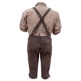thumbnail image 3 of Lispipm Men Lederhosen Adjustable Strap Oktoberfest Outfit Traditional Retro Trousers for Beer Festival Daily Wear Brown M, 3 of 5