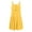 Yellow, variant on Glisme Girls Dresses Summer Casual Dress Sleeveless A Line Button Down Ruffle Hem Striped Dresses Brick Red Sundress Size 7-8 Years