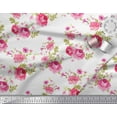 thumbnail image 2 of Soimoi Rayon Fabric Leaves,Rose & Peony Floral Print Fabric by The Yard 56 Inch Wide, 2 of 3