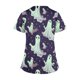 thumbnail image 5 of Tops Cortos para las Mujeres, Halloween Impreso en Cuello en V con Bolsillo, Moda Casual Manga Corta, 5 of 5