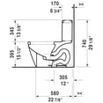 thumbnail image 6 of Duravit 2133010005 375 x 715 mm Starck 2 Toilet - White, 6 of 7