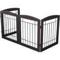 PAWLAND Wire Free Standing Pet Gate for Dogs, Foldable Dog Gate for The