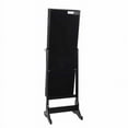 thumbnail image 6 of Tia Elegant Black Jewelry Armoire - Lockable with LED Lights, Crystal Border, Full Length, 6 of 10