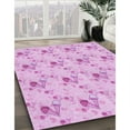 thumbnail image 3 of Ahgly Company Machine Washable Indoor Rectangle Transitional Blossom Pink Area Rugs, 8' x 10', 3 of 7