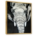 thumbnail image 3 of The Close Up Portrait Of An African Elephant 12 in x 20 in Framed Painting Canvas Art Print, by Designart, 3 of 5